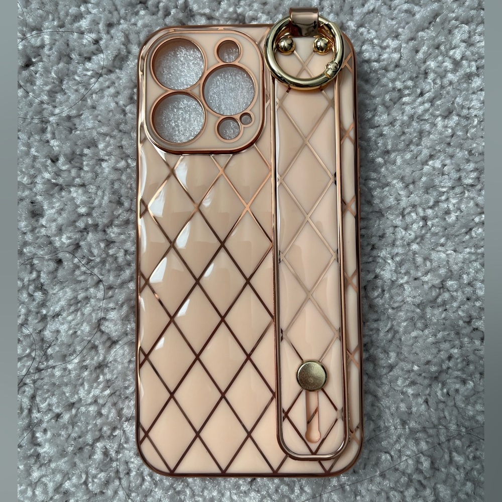 iPhone 13 Pro Max Glitter Luxurly Plating Case Rose Gold